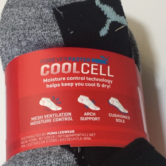 Woman’s Puma COOLCELL Cushioned Low Cut Socks - Picture 4 of 4